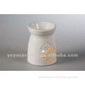 white glazed ceramic candle warmer